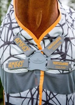 Amigo 3-in-1 CamoFly - Grey/Orange -Equestrian Supply Store amigo 3in1 camofly 6rdy
