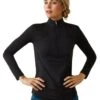Ariat Breathe 1/4 Zip Baselayer - Black -Equestrian Supply Store ariat breathe ls black 2rdy
