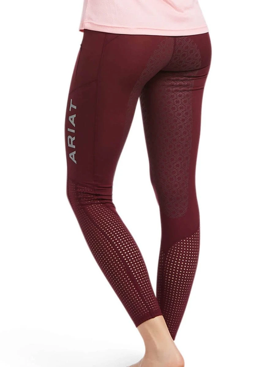 Ariat EOS Full Seat Tights - Zinfandel Bit Print 4 Ariat EOS Full Seat Tights - Zinfandel Bit Print - Image 2