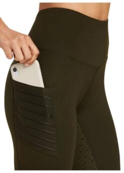 Ariat EOS Moto Full Seat Tights - Forest Mist -Equestrian Supply Store ariat eos moto tight forest 3rdy