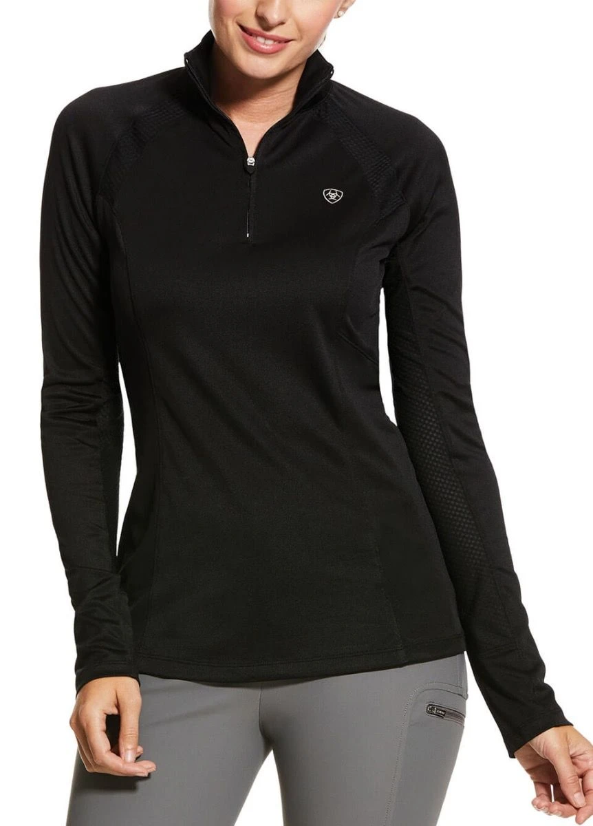 Ariat Sunstopper 2.0 1/4 Zip Baselayer - Black 3 Ariat Sunstopper 2.0 1/4 Zip Baselayer - Black