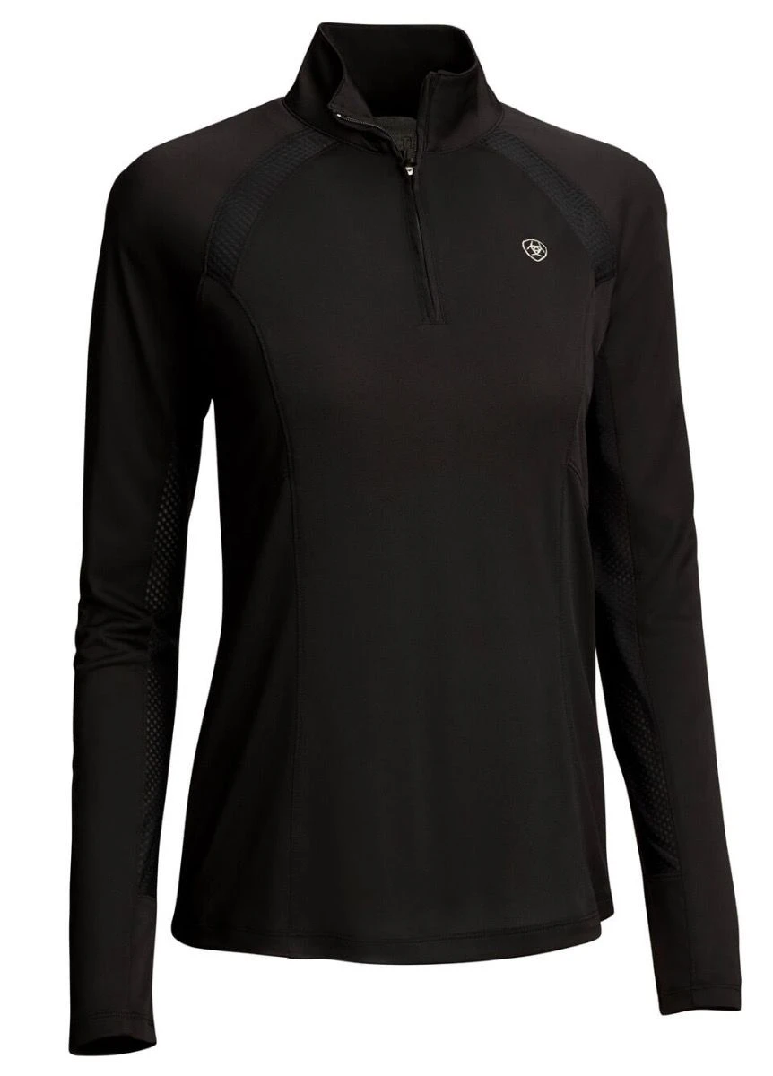 Ariat Sunstopper 2.0 1/4 Zip Baselayer - Black 4 Ariat Sunstopper 2.0 1/4 Zip Baselayer - Black - Image 2
