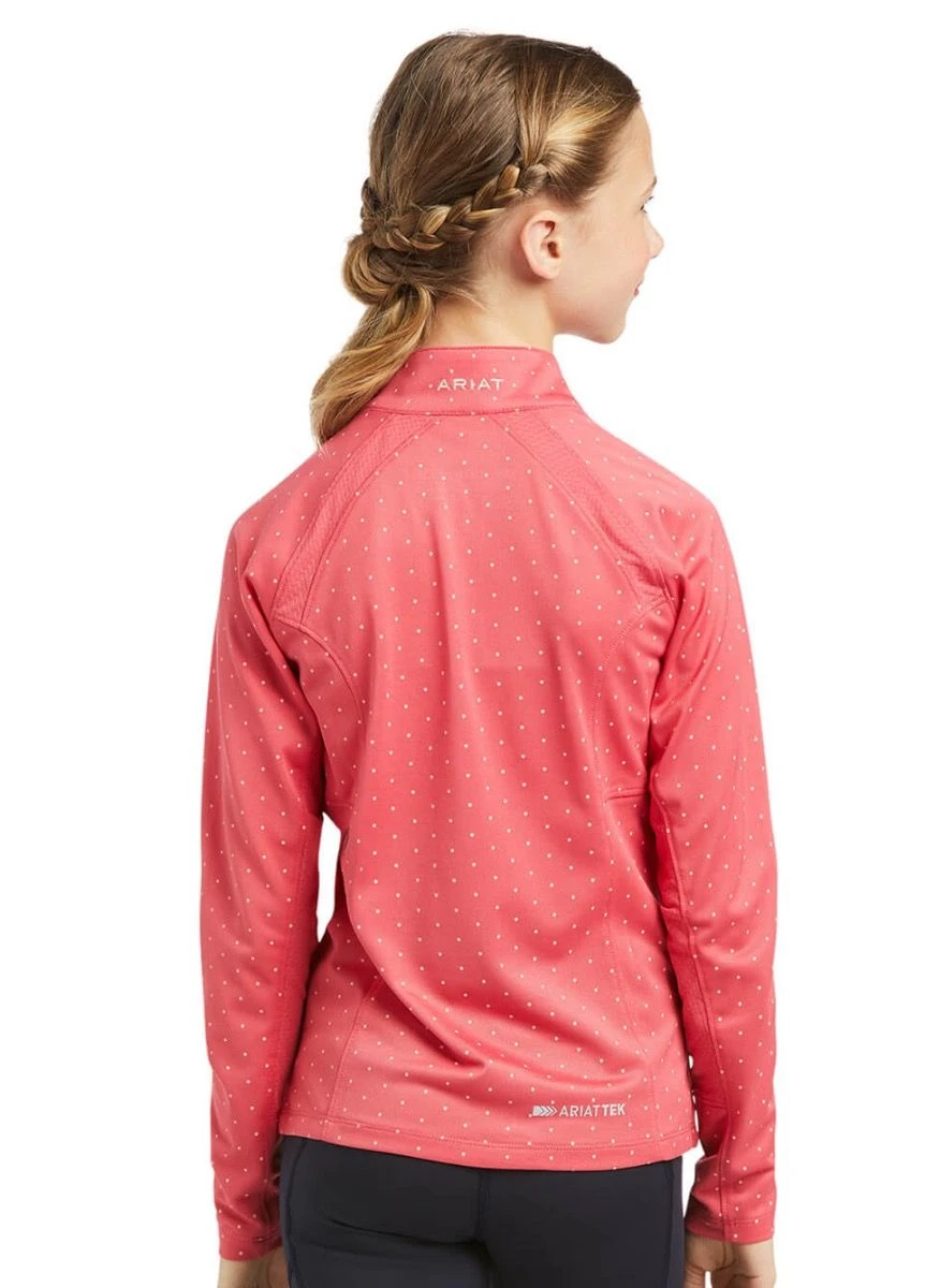 Ariat Kids Sunstopper 2.0 1/4 Zip Baselayer - Party Dot 4 Ariat Kids Sunstopper 2.0 1/4 Zip Baselayer - Party Dot - Image 2