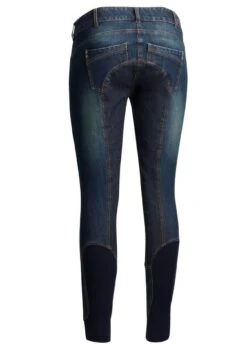 Ariat Halo Denim Full Seat Breech - Marine -Equestrian Supply Store ariathalomarine2rdy