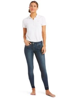 Ariat Halo Denim Full Seat Breech - Marine -Equestrian Supply Store ariathalomarine3rdy