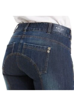 Ariat Halo Denim Full Seat Breech - Marine -Equestrian Supply Store ariathalomarine5rdy