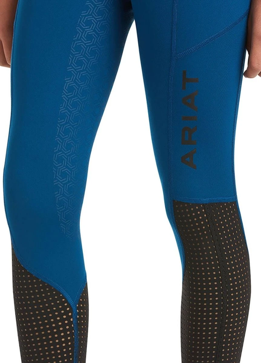 Ariat Kids EOS Full Seat Tights - Blue Opal 5 Ariat Kids EOS Full Seat Tights - Blue Opal - Image 3