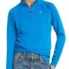 Ariat Kids Sunstopper 2.0 1/4 Zip Baselayer - Imperial Blue -Equestrian Supply Store ariatyouthsunstopperimpbluerdy
