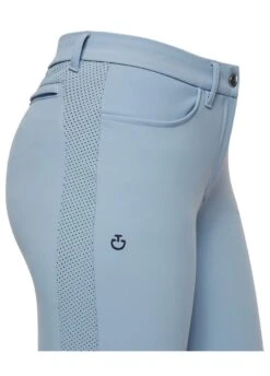 Cavalleria Toscana Perforated Jersey Breeches - Light Blue 8 Cavalleria Toscana Perforated Jersey Breeches - Light Blue -Equestrian Supply Store cavalleria toscana perforated breeches light blue 3rdy