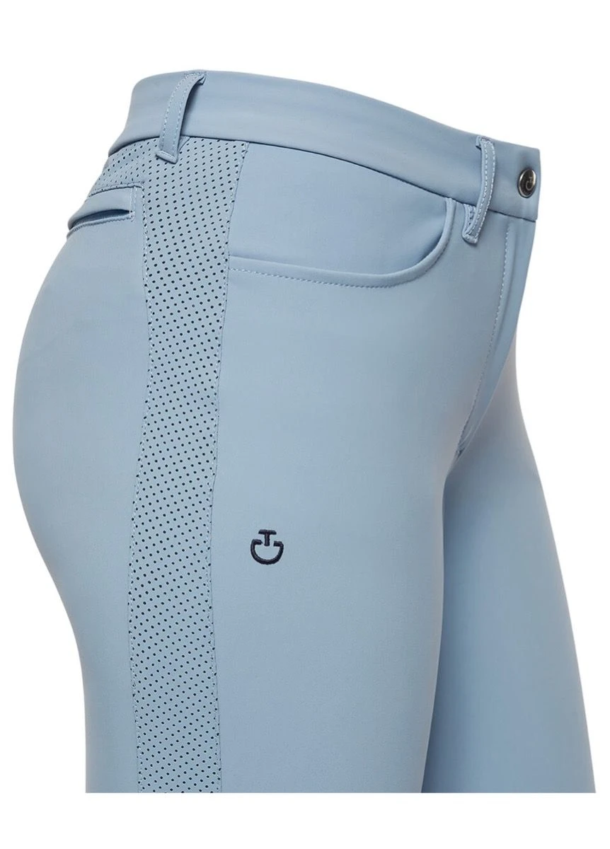 Cavalleria Toscana Perforated Jersey Breeches - Light Blue 5 Cavalleria Toscana Perforated Jersey Breeches - Light Blue - Image 3