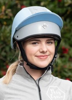 Charles Owen This Esme JS1 Pro Riding Helmet - Silver -Equestrian Supply Store charlesowenesmesilver6rdy