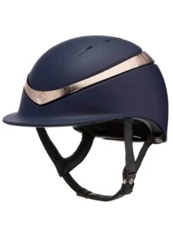 Charles Owen Halo Riding Helmet - Navy/Rose Gold