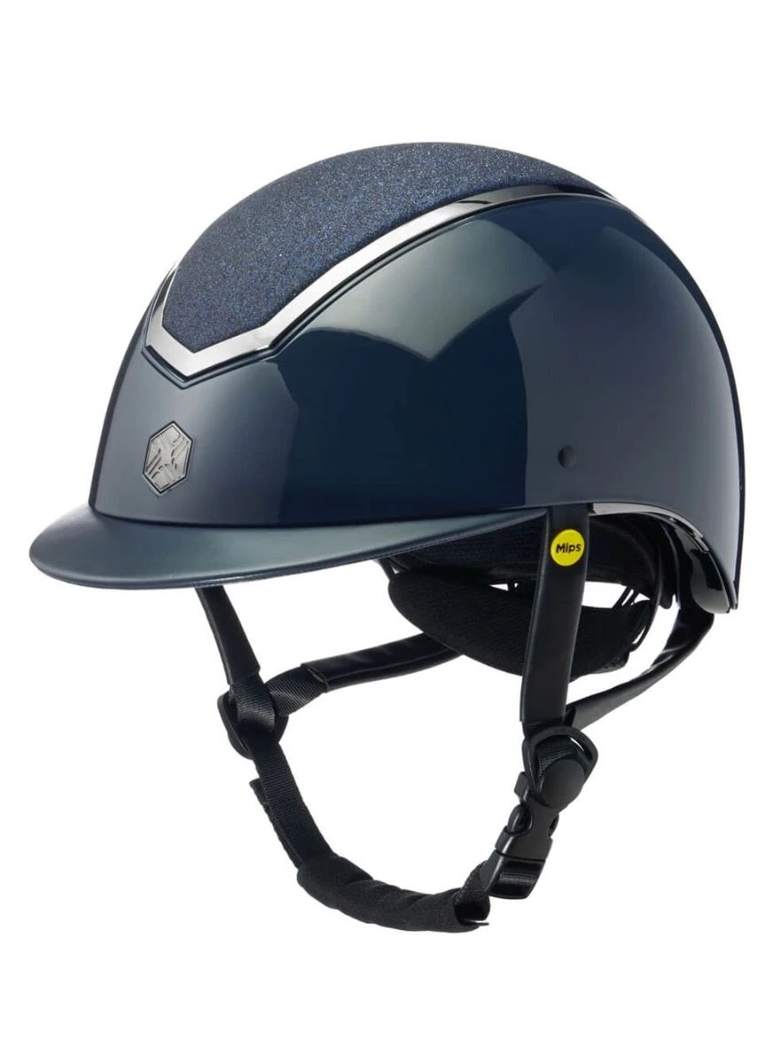 Charles Owen EQx Kylo MIPS Glossy & Sparkly Hat - Navy 3 Charles Owen EQx Kylo MIPS Glossy & Sparkly Hat - Navy