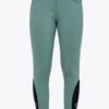 Cavalleria Toscana Dash Knee Grip High Waisted Breeches - Emerald Grey -Equestrian Supply Store ct dash high waist fg breech emerald 1rdy