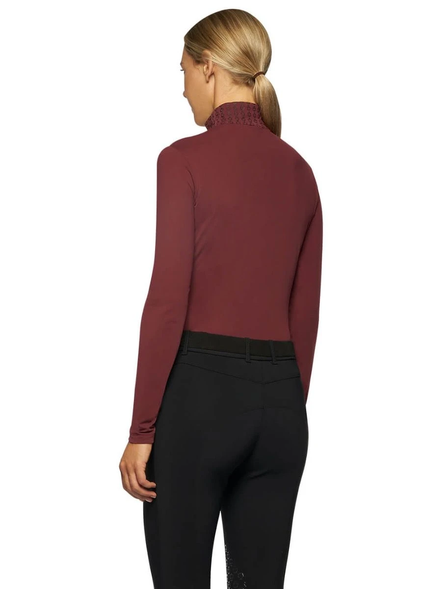 Cavalleria Toscana Turtleneck Base Layer - Burgundy 4 Cavalleria Toscana Turtleneck Base Layer - Burgundy - Image 2
