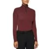 Cavalleria Toscana Turtleneck Base Layer - Burgundy 2 Cavalleria Toscana Turtleneck Base Layer - Burgundy -Equestrian Supply Store ctturtleburgrdy