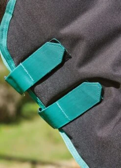 Weatherbeeta Green-Tec 900D Detach-A-Neck Medium Turnout - Black/Bottle Green -Equestrian Supply Store greentechfeatures4rdy 1