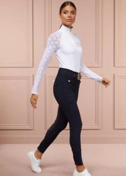 Holland Cooper Bolesworth Thermal Breeches - Ink Navy -Equestrian Supply Store hc bolesworth ink navy 3rdy