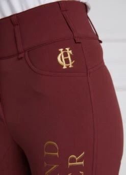 Holland Cooper Ascot Breeches - Burgundy -Equestrian Supply Store hcascotburgundy3rdy
