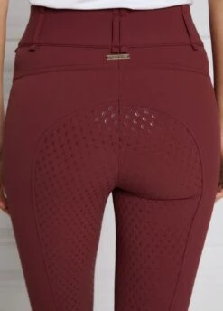 Holland Cooper Ascot Breeches - Burgundy -Equestrian Supply Store hcascotburgundy4rdy