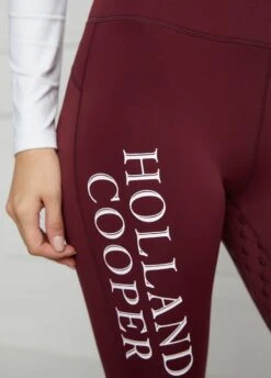 Holland Cooper Thermal Full Grip Legging - Burgundy 12 Holland Cooper Thermal Full Grip Legging - Burgundy -Equestrian Supply Store hcthermalleggingmulberry2rdy