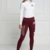 Holland Cooper Thermal Full Grip Legging - Burgundy -Equestrian Supply Store hcthermalleggingmulberry6rdy