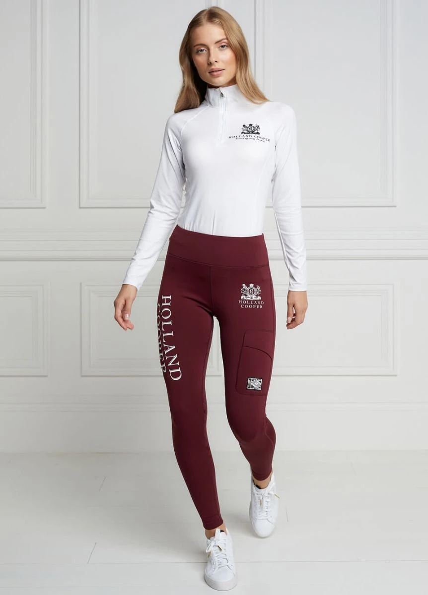 Holland Cooper Thermal Full Grip Legging - Burgundy 5 Holland Cooper Thermal Full Grip Legging - Burgundy - Image 3