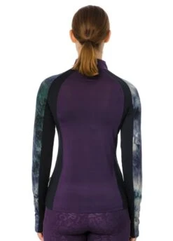 Horseware Aveen Technical Long Sleeve Top - Green/Navy Tie Dye -Equestrian Supply Store hwaveenlsleevetiedyerdy