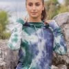 Horseware Technical Hooded Top - Green/Navy Tie Dye -Equestrian Supply Store hwhoodietiedye3rdy