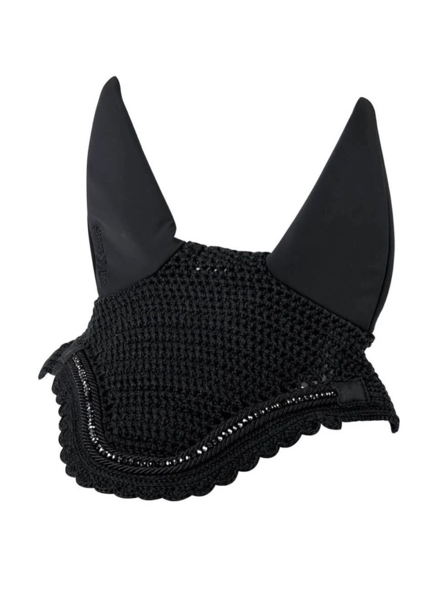 LeMieux Diamante Acoustic Fly Hood - Black 3 LeMieux Diamante Acoustic Fly Hood - Black