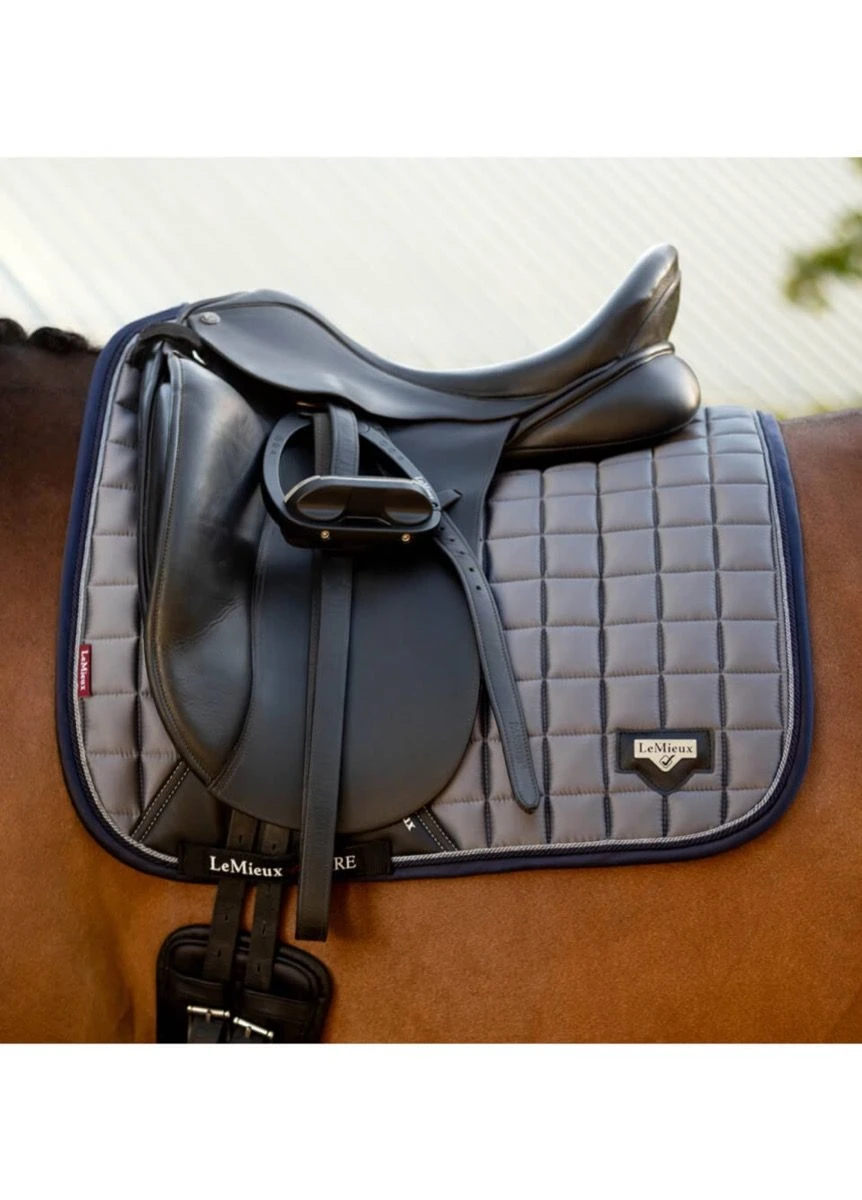 LeMieux Loire Classic Dressage Square - Twilight Grey 4 LeMieux Loire Classic Dressage Square - Twilight Grey - Image 2
