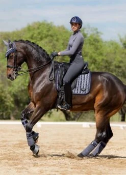 LeMieux Loire Classic Dressage Square - Twilight Grey 7 LeMieux Loire Classic Dressage Square - Twilight Grey -Equestrian Supply Store lemieux dressage pad grey 3rdy