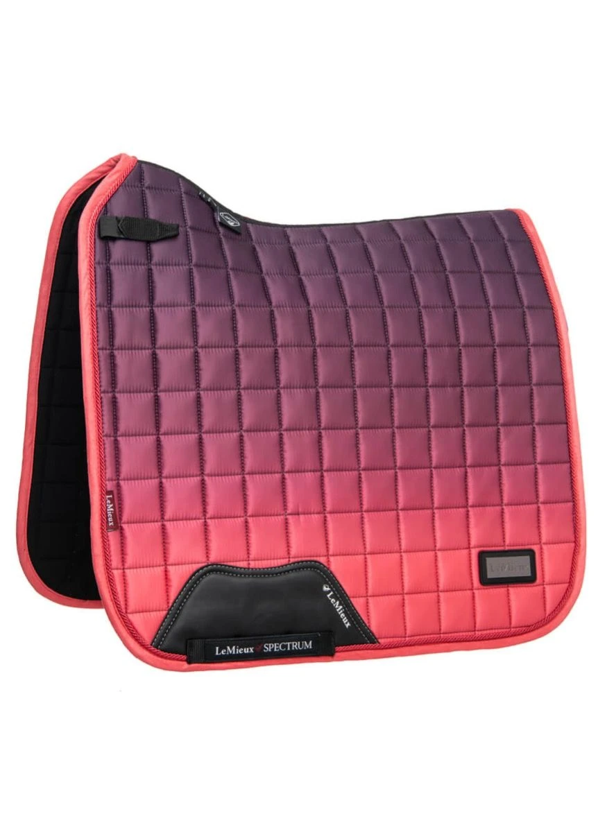 LeMieux Spectrum Dressage Pad - Aubergine/Papaya 3 LeMieux Spectrum Dressage Pad - Aubergine/Papaya
