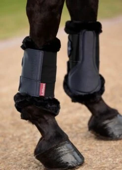 LeMieux Fleece Edged Mesh Brushing Boot - Twilight Navy -Equestrian Supply Store lemieux fleece brush boot twilight navy 6rdy