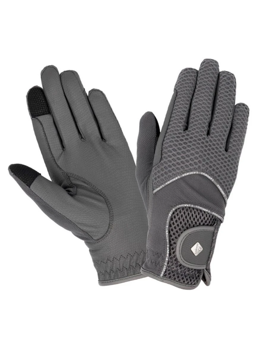 LeMieux Pro Touch 3D Mesh Riding Gloves - Grey 3 LeMieux Pro Touch 3D Mesh Riding Gloves - Grey