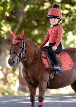 LeMieux Mini Fly Hood - Sienna 5 LeMieux Mini Fly Hood - Sienna -Equestrian Supply Store lemieux mini fly hood sienna 2rdy