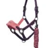 LeMieux Vogue Fleece Headcollar & Leadrope - Papaya -Equestrian Supply Store lemieux vogue headcollar papaya 1rdy
