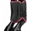 LeMieux Carbon Mesh Wrap Boots - Black/Papaya 1 LeMieux Carbon Mesh Wrap Boots - Black/Papaya -Equestrian Supply Store lemiex carbon mesh boot papaya 1rdy