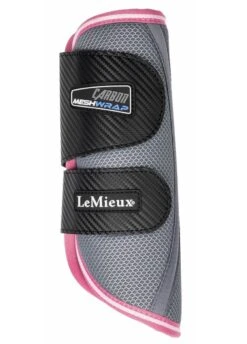 LeMieux Carbon Mesh Wrap Boots - Grey/Watermelon -Equestrian Supply Store lemiex carbon mesh boot watermelon 3rdy