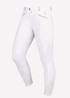 Dublin Black Ladies Linda Thermal Full Seat Breeches - White