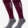 LeMieux Competition Socks - Burgundy -Equestrian Supply Store lm comp socks burgundy 1rdy