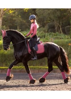 LeMieux Suede Dressage Square - Orchid -Equestrian Supply Store lm dressage orchid 2rdy
