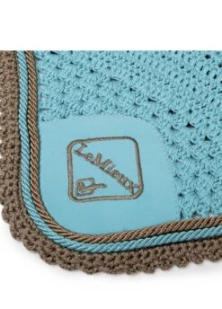 LeMieux Classic Fly Hood - Azure -Equestrian Supply Store lmclassicflyhoodazurerdy