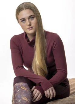 LeMieux Liberte Roll Neck - Rioja -Equestrian Supply Store lmliberterollrioja5rdy