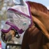 Rambo Plus Fly Mask - Vamoose - Silver/Purple -Equestrian Supply Store maskplusvamooserdy