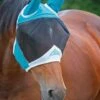 Shires Fine Mesh Fly Mask With Ears - Teal 2 Shires Fine Mesh Fly Mask With Ears - Teal -Equestrian Supply Store maskwithears