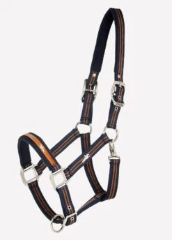 Schockemohle Memphis Style Headcollar - Blue Nights/Amber Stripe