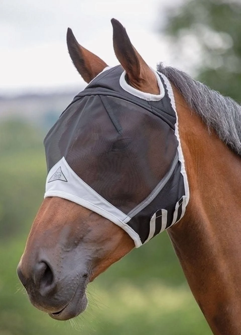 Shires Fine Mesh Fly Mask With Ear Holes - Black 3 Shires Fine Mesh Fly Mask With Ear Holes - Black