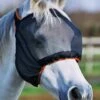 Equilibrium Field Relief Midi Fly Mask (No Ears) - Black/Orange -Equestrian Supply Store midinoearsflymask
