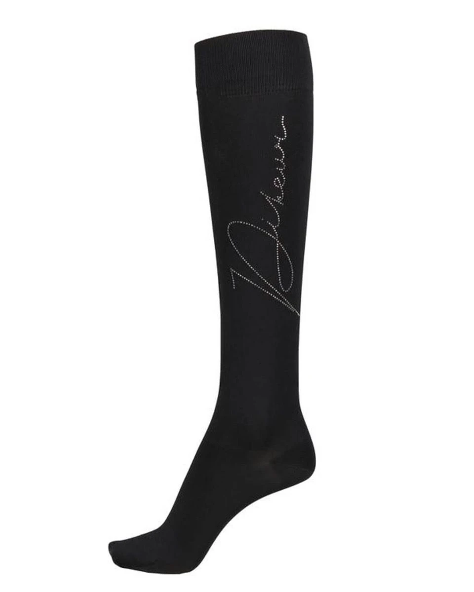 Pikeur Ladies Rhinestud Socks - Black 3 Pikeur Ladies Rhinestud Socks - Black